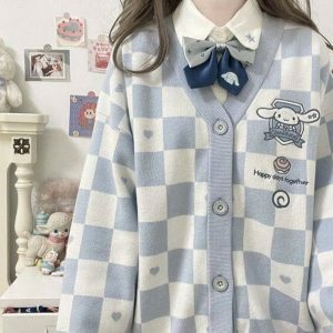 Y2K Fashion Cinnamoroll Sweater - Coquette Aesthetic Soft Girl Style