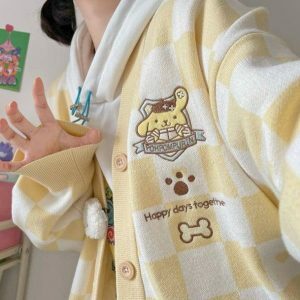 Y2K Fashion Cinnamoroll Sweater - Coquette Aesthetic Soft Girl Style