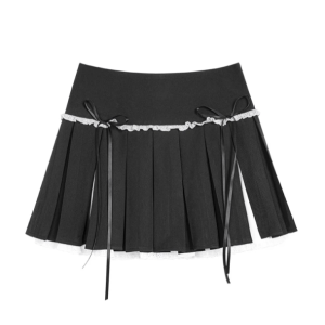 Y2K Fashion Coquette Mini Skirt - Dark Academia & Acubi Style