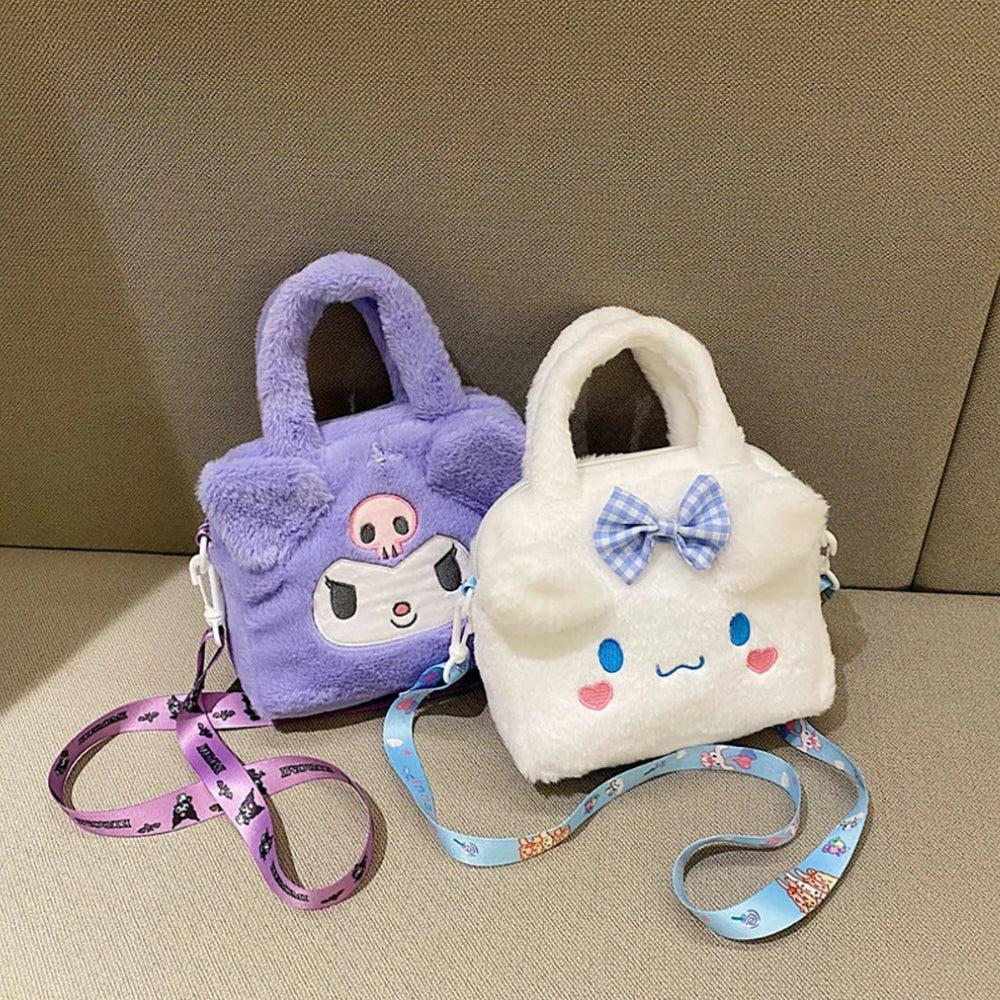 Y2K Fashion Coquette Style: Kawaii Fluffy Sanrio Handbag for Aesthetic Outfits