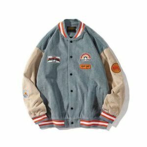 Y2K Fashion Corduroy Baseball Jacket - Coquette & Acubi Style Essential