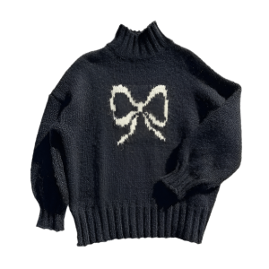 Y2K Fashion Cutesy Bow Sweater - Coquette Style for Aesthetic Outfits