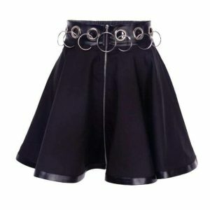 Y2K Fashion Dark Coquette Mini Skirt - Acubi Style Grunge Aesthetic