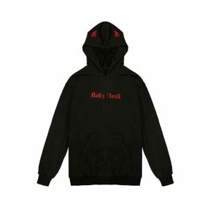 Y2K Fashion Diablo Hoodie: Dark Coquette Aesthetic for Unique Style