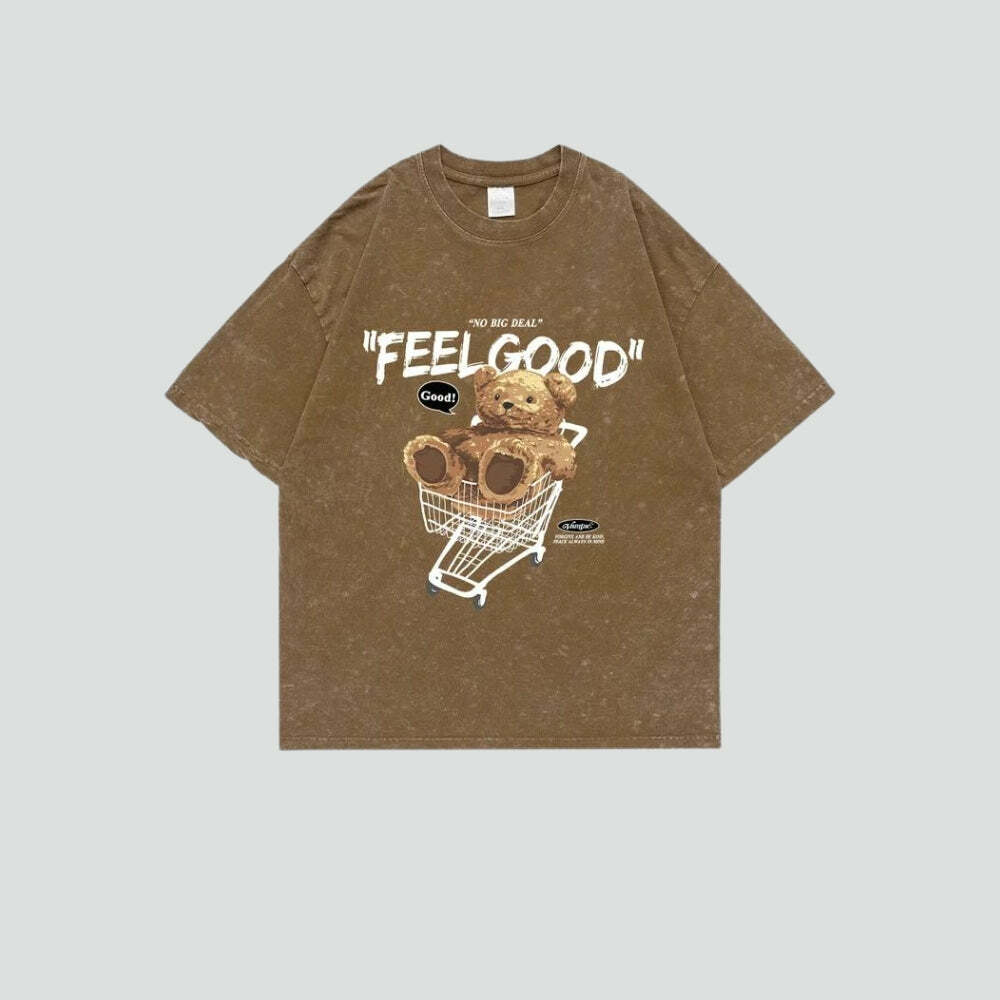 Y2K Fashion Feel Good Tee: Soft Girl Aesthetic & Coquette Style Top