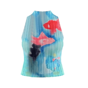 Y2K Fashion Fish In The Sea Top - Coquette Style with Bubble Skirt