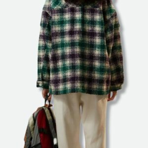 Y2K Fashion Flannel Shirt Jacket - Coquette & Acubi Aesthetic Style