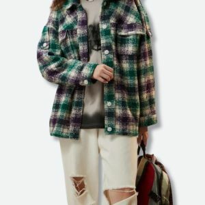 Y2K Fashion Flannel Shirt Jacket - Coquette & Acubi Aesthetic Style