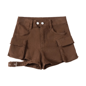 Y2K Fashion Flap Pocket Shorts - Coquette Style Aesthetic Clothing