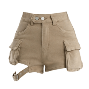 Y2K Fashion Flap Pocket Shorts - Coquette Style Aesthetic Clothing