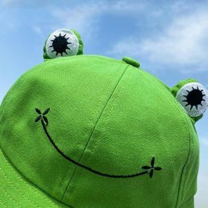 Y2K Fashion Froggy Hat: Coquette Style for Aesthetic Outfits