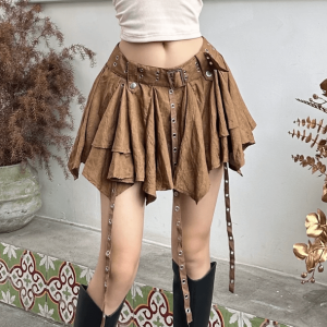 Y2K Fashion Goblincore Mini Skirt - Dark Coquette Aesthetic Outfit