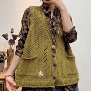 Y2K Fashion Goblincore Vest Sweater - Coquette Aesthetic Layering Piece