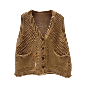 Y2K Fashion Goblincore Vest Sweater - Coquette Aesthetic Layering Piece