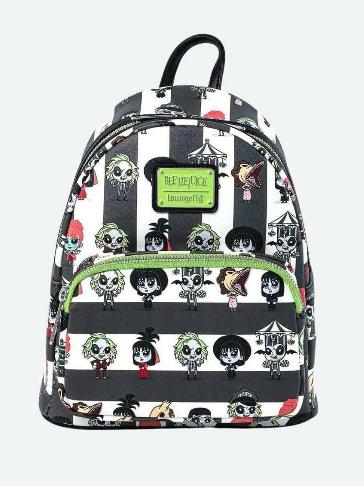 Y2K Fashion Goth Beetlejuice Backpack - Coquette Aesthetic Style