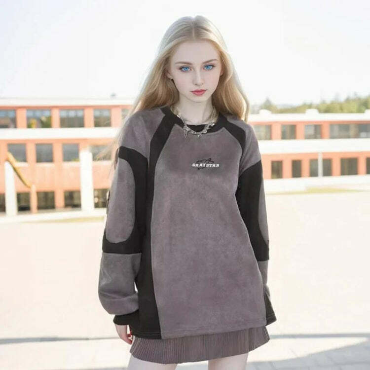 Y2K Fashion Graystar Sweatshirt - Coquette Style & Aesthetic Vibes