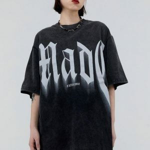 Y2K Fashion Grunge Made Extreme Tee - Coquette & Acubi Aesthetic Style