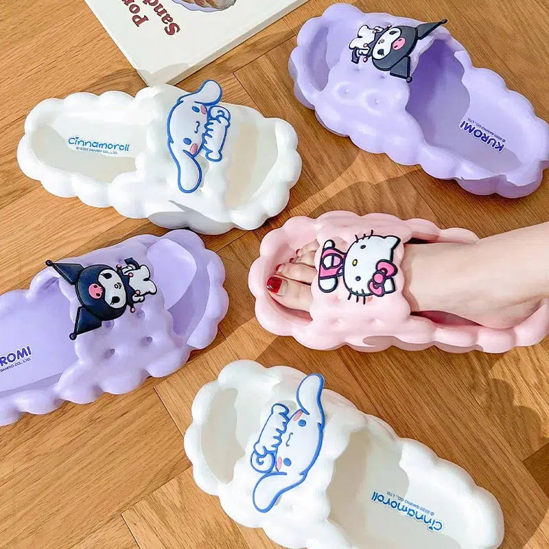 Y2K Fashion Hello Kitty Cloud Slippers - Cozy Coquette Aesthetic Footwear