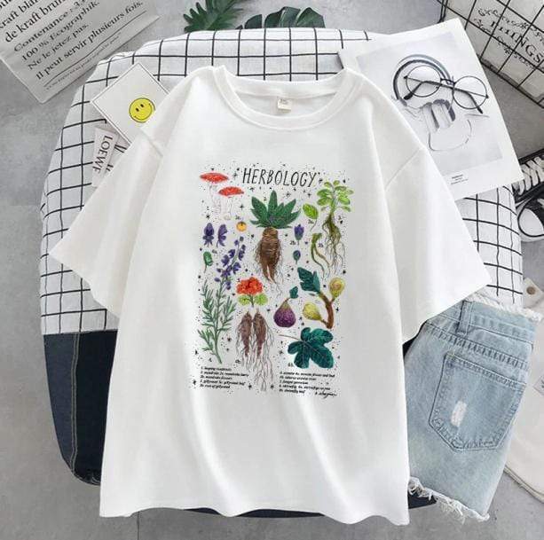 Y2K Fashion Herbology T-Shirt - Coquette Style Aesthetic Tee