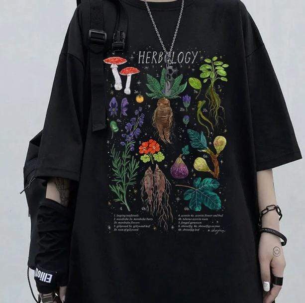 Y2K Fashion Herbology T-Shirt - Coquette Style Aesthetic Tee