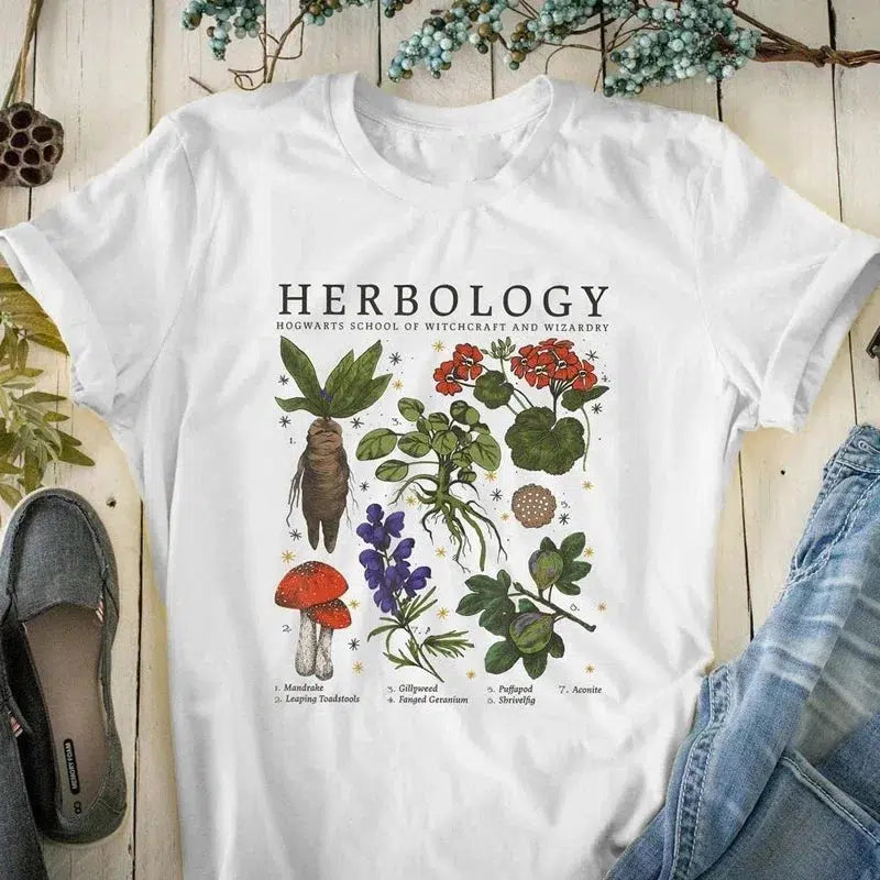 Y2K Fashion Herbology Tee: Coquette Style with Aesthetic Vibes