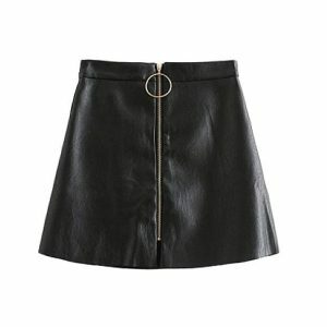 Y2K Fashion High Waist Mini Skirt - Dark Coquette & Acubi Style