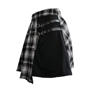 Y2K Fashion Irregular Plated Mini Skirt - Coquette & Acubi Style