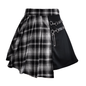 Y2K Fashion Irregular Plated Mini Skirt - Coquette & Acubi Style