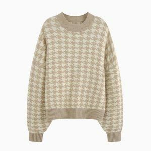 Y2K Fashion Khaki Sweater - Coquette Style for Aesthetic Outfits