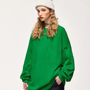 Y2K Fashion Layered Sleeve Sweatshirt - Coquette & Acubi Aesthetic