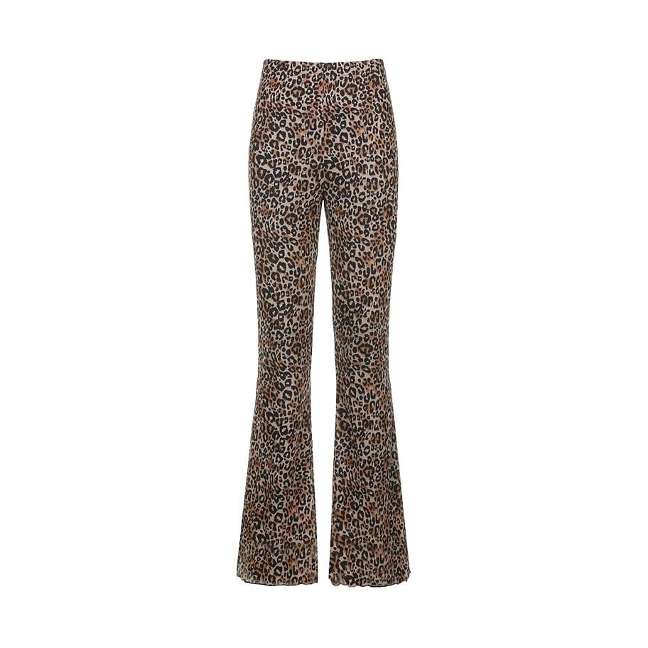 Y2K Fashion Leopard Print Pants - Coquette Style Aesthetic Outfit