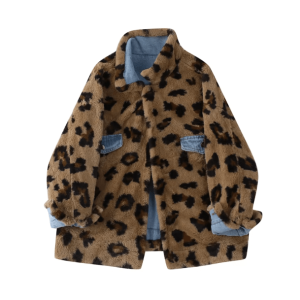 Y2K Fashion Leopard Print Reversible Jacket - Coquette & Acubi Style