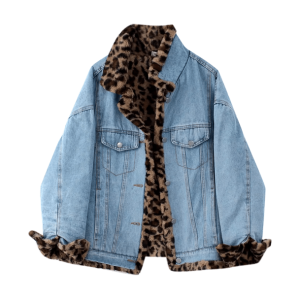 Y2K Fashion Leopard Print Reversible Jacket - Coquette & Acubi Style