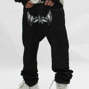 Y2K Fashion Michael Myers Baggy Jeans - Dark Coquette Aesthetic Style