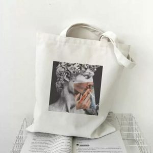 Y2K Fashion Michelangelo Tote Bag - Coquette Style & Aesthetic Vibes