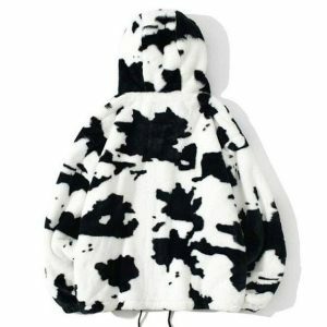 Y2K Fashion Moo Jacket: Dark Coquette Style with Aesthetic Appeal