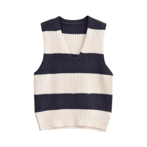 Y2K Fashion Nautical Vest Sweater - Coquette & Acubi Aesthetic Style