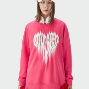 Y2K Fashion Ooh I Sleep Crew Neck Sweatshirt - Coquette Aesthetic Style