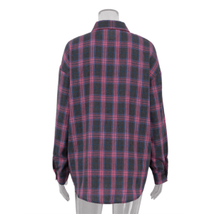 Y2K Fashion Oversized Pink Plaid Shirt - Coquette & Acubi Style