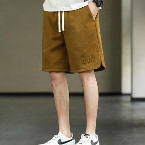 Y2K Fashion Oversized Sweatshorts with Drawstring Waist - Coquette Style