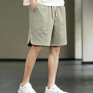 Y2K Fashion Oversized Sweatshorts with Drawstring Waist - Coquette Style