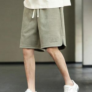 Y2K Fashion Oversized Sweatshorts with Drawstring Waist - Coquette Style