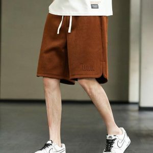 Y2K Fashion Oversized Sweatshorts with Drawstring Waist - Coquette Style