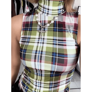 Y2K Fashion Plaid Aesthetic Tank Top - Coquette Style & Soft Girl Era