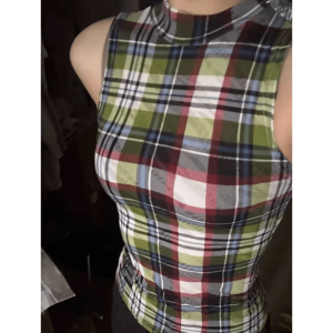 Y2K Fashion Plaid Aesthetic Tank Top - Coquette Style & Soft Girl Era