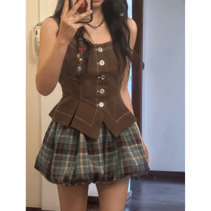 Y2K Fashion Plaid Skirt - Acubi Style Coquette Aesthetic Outfit