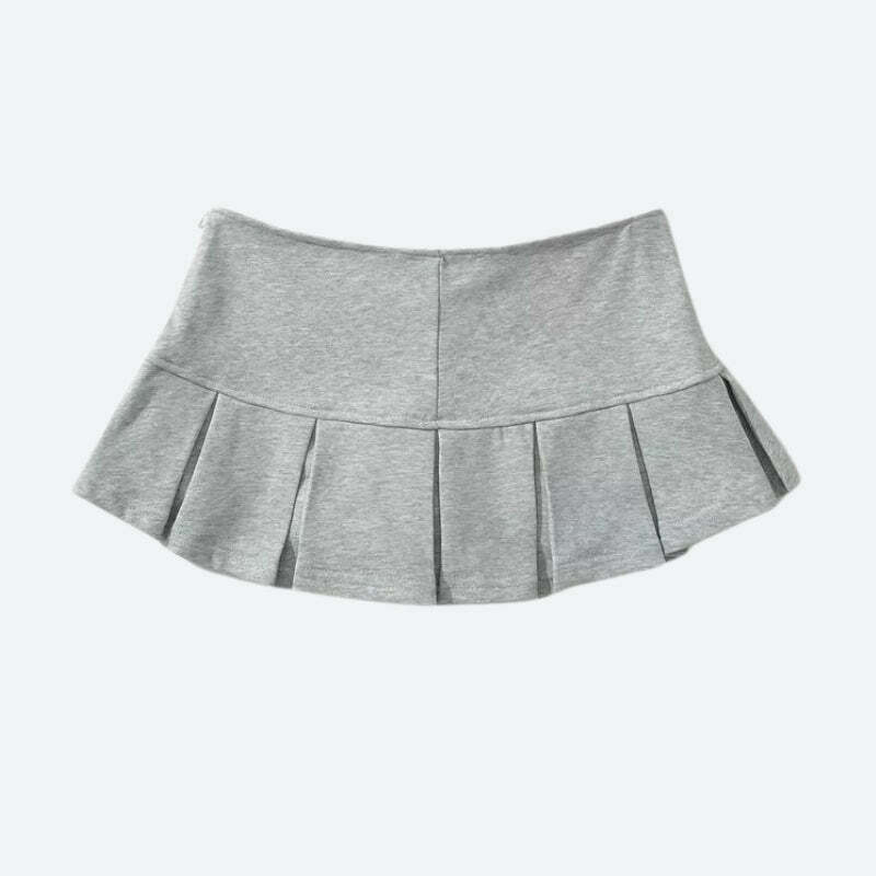 Y2K Fashion Pleated Micro Mini Skort - Dark Coquette & Acubi Style