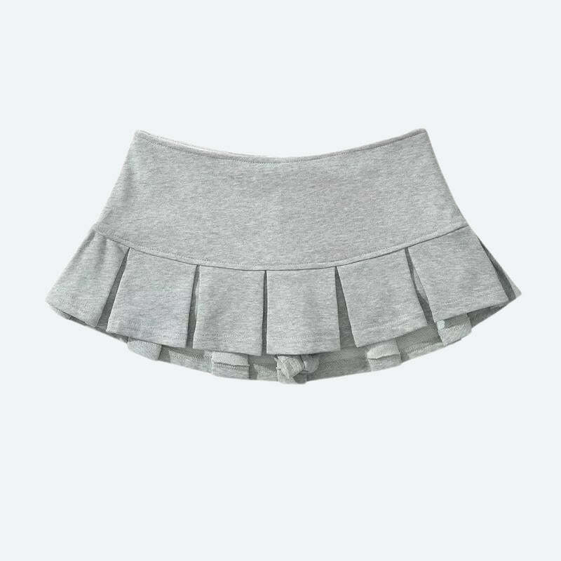 Y2K Fashion Pleated Micro Mini Skort - Dark Coquette & Acubi Style