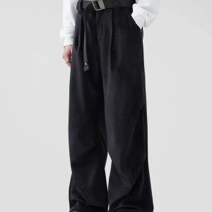 Y2K Fashion Pleated Wide Leg Pants - Coquette & Acubi Style Aesthetic