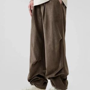 Y2K Fashion Pleated Wide Leg Pants - Coquette & Acubi Style Aesthetic